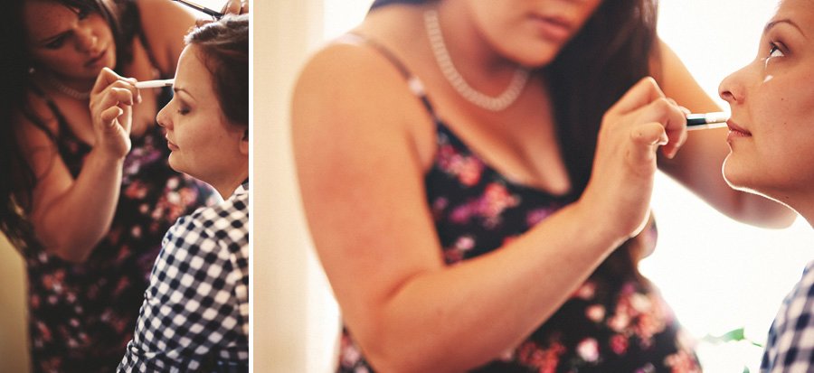 Bride Preparing for her Wedding Day at the Thomas Birkby House by Washington DC Wedding Photographer Sam Hurd