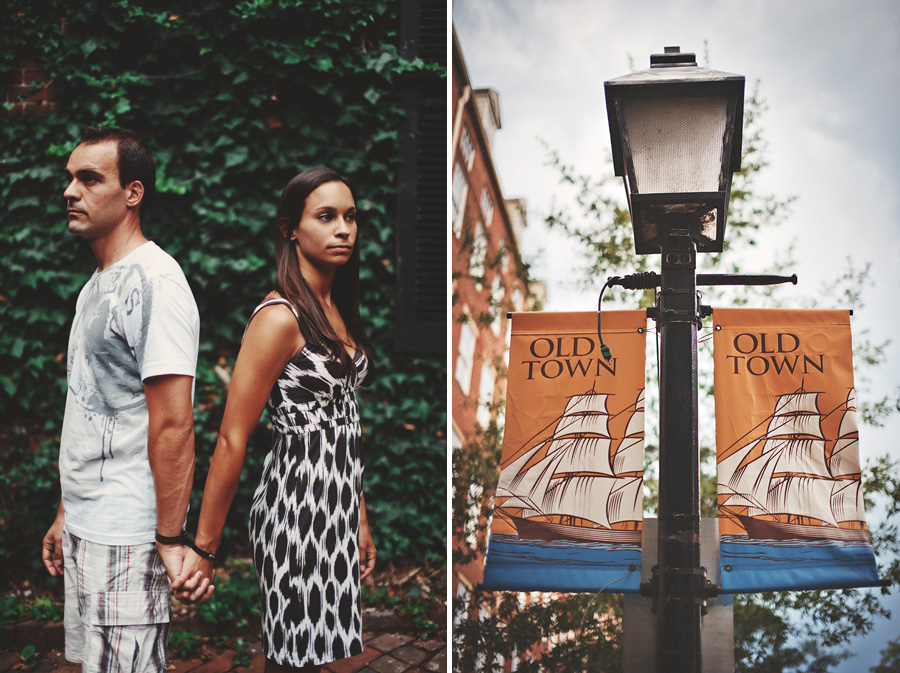 nova wedding photographer : old town engagement : posed couple