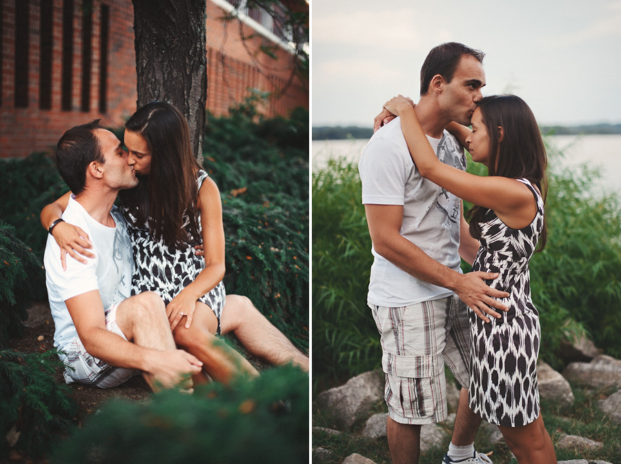 washington dc wedding photographer : old town engagement : couple kissing