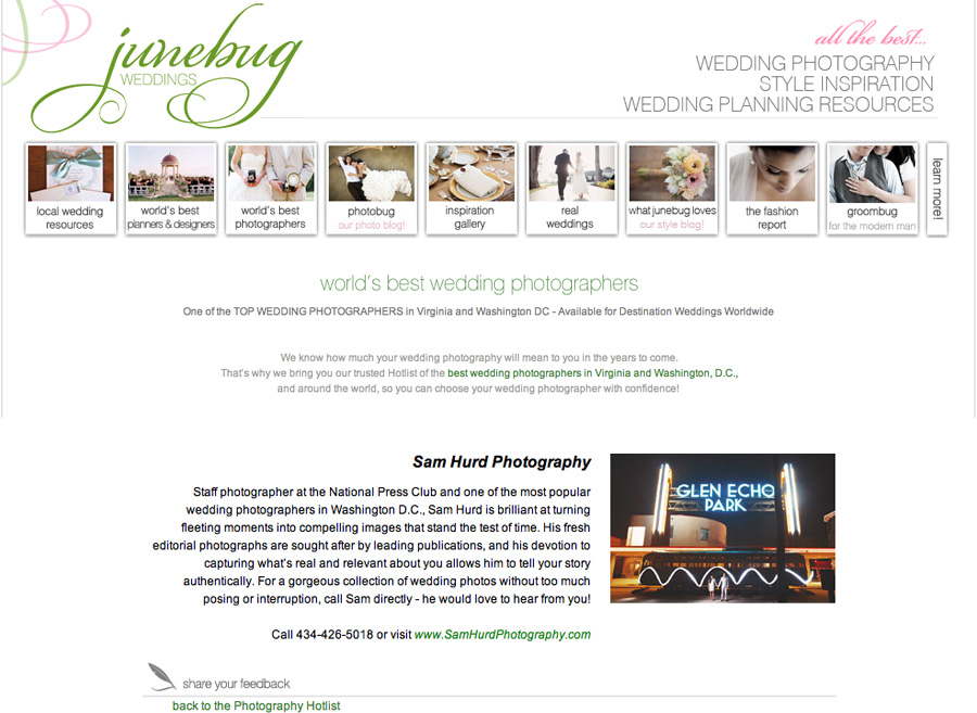 Junebug Best DC Wedding Photographers
