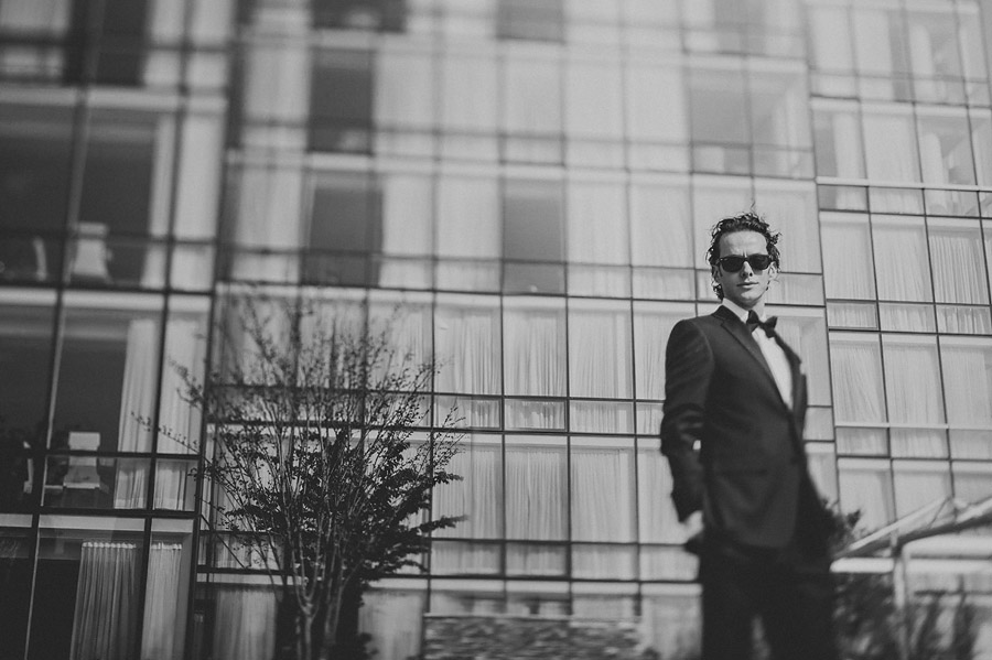 creative groom portrait