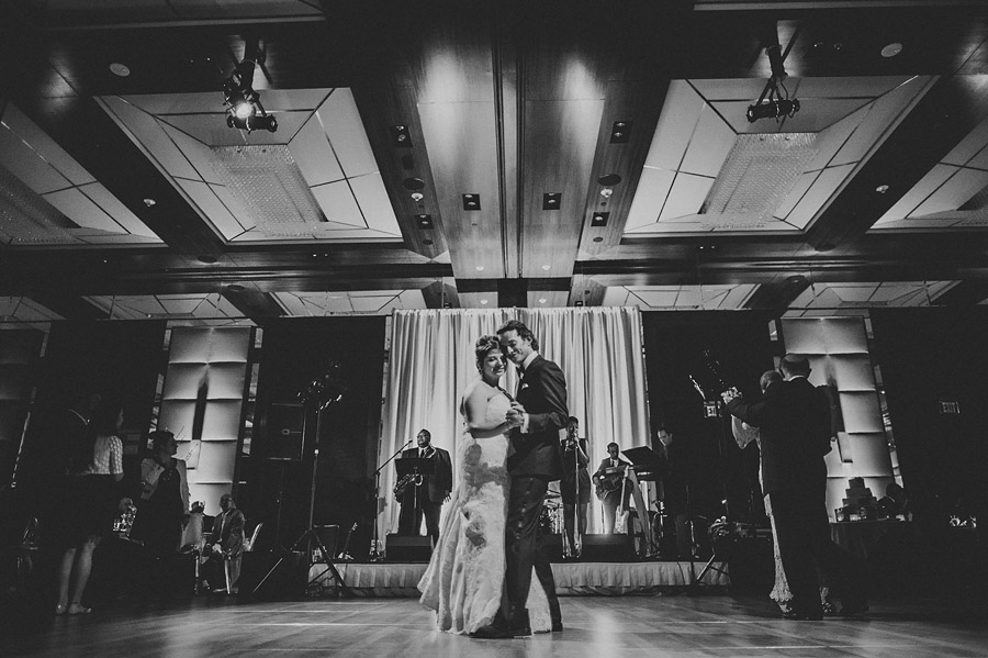 bride and groom first dance