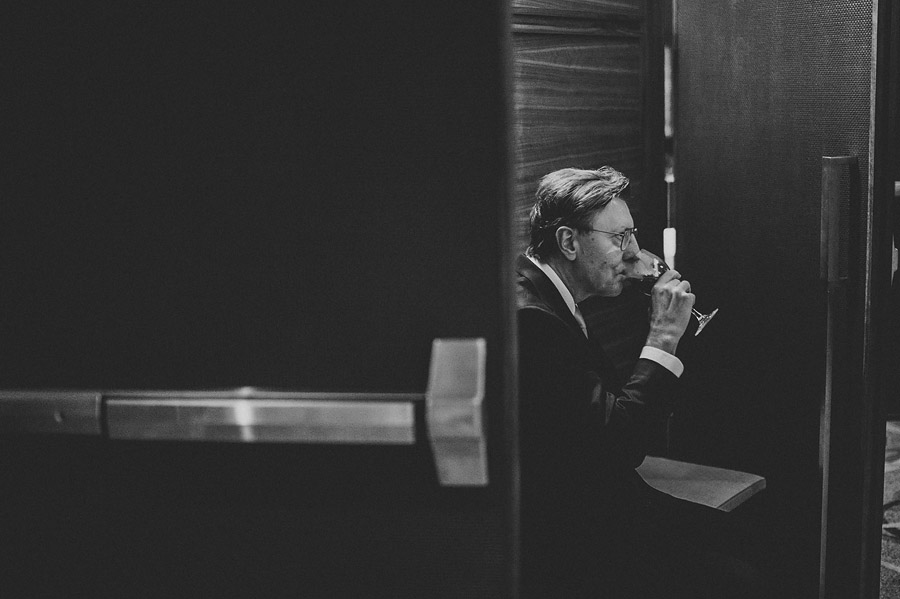 man drinking champaign