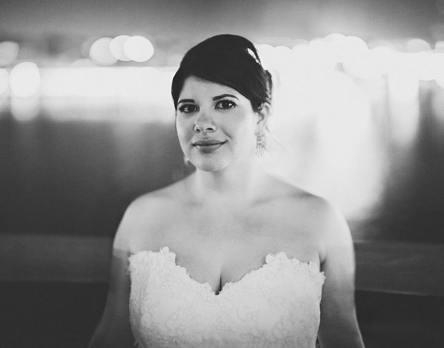 black and white portrait of maryland bride