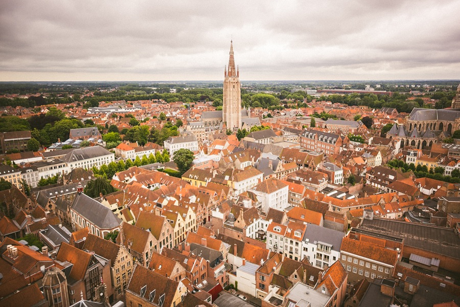 76 top of city landscape of brugge top of city landscape of brugge
