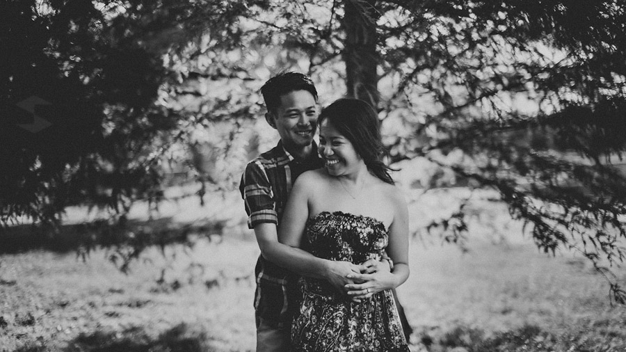 black and white dc mall engagement photo