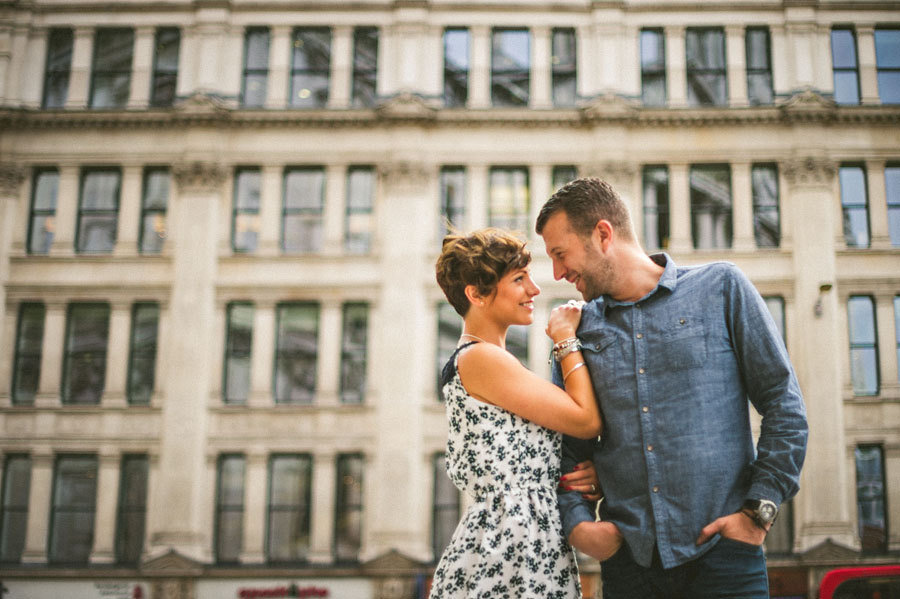 downtown london portrait of people in love