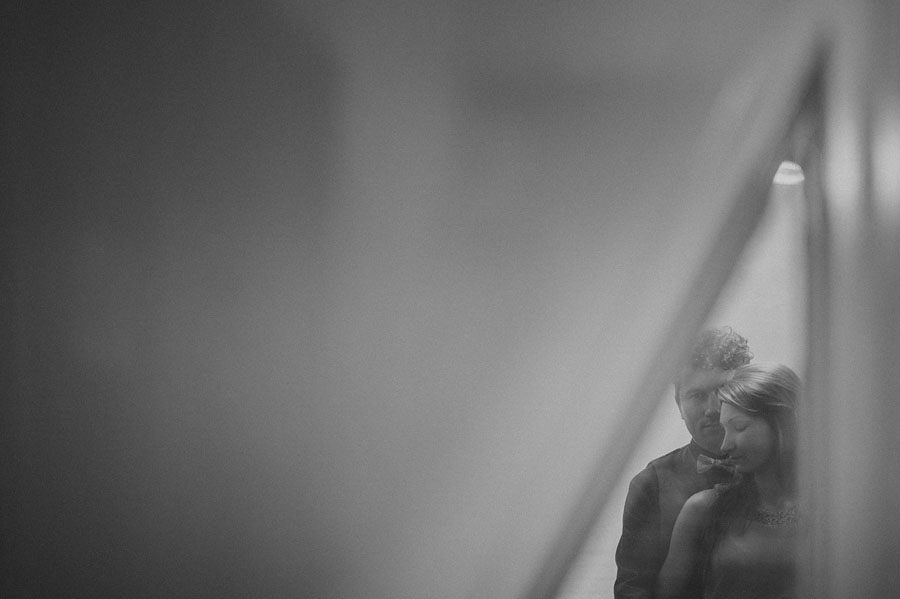 artistic black and white portrait of couple