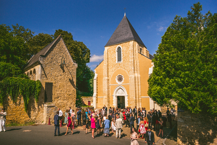 outside of church venue in france