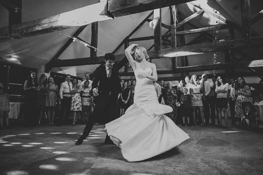 bride and groom first dance