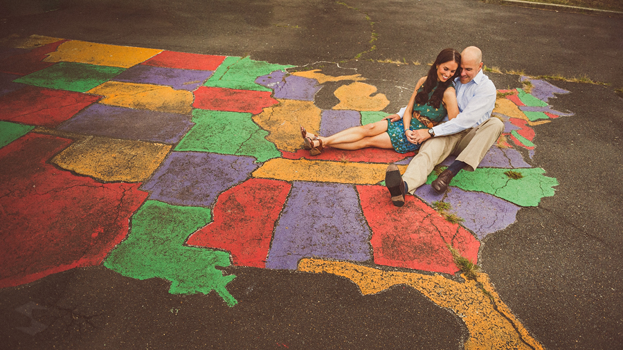 map of the country engagement photos in washington dc