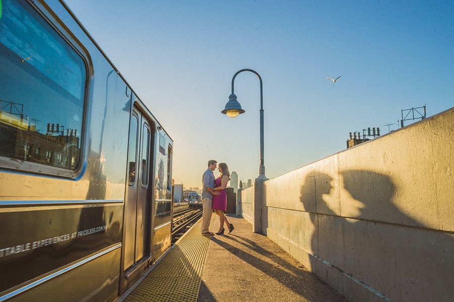 nyc subway engagement session