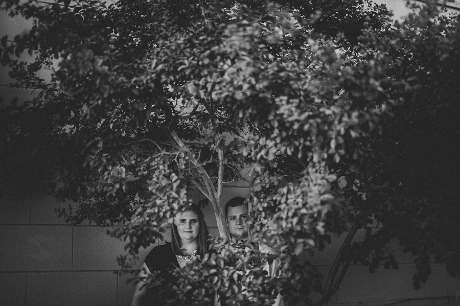 creative epic engagement photo portrait in black and white
