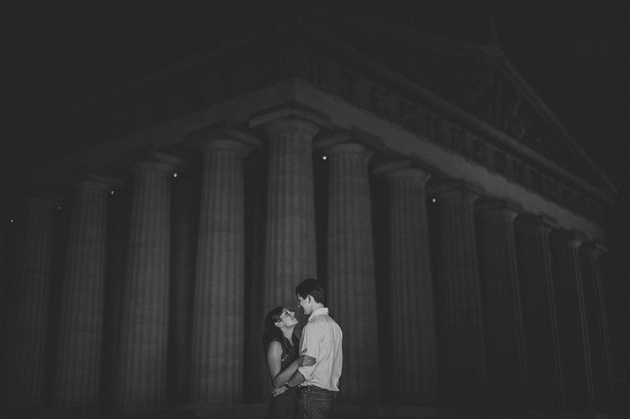 black and white engagement session