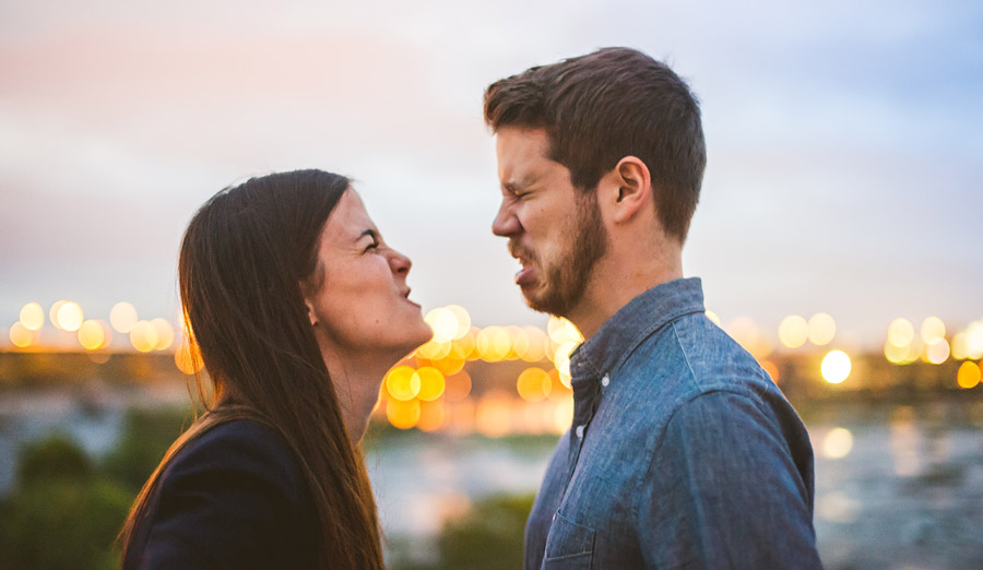 funny engagement photo
