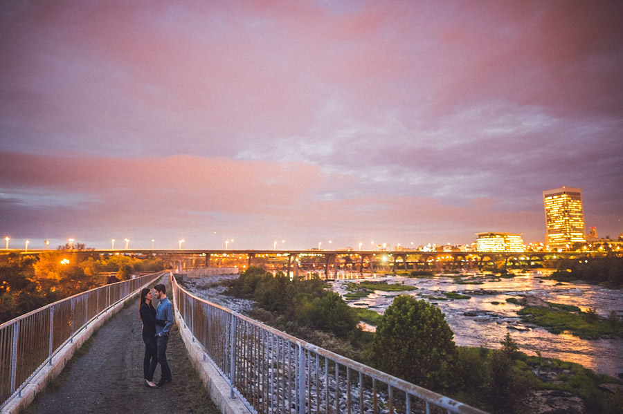 creative engagement photo of richmond skyline