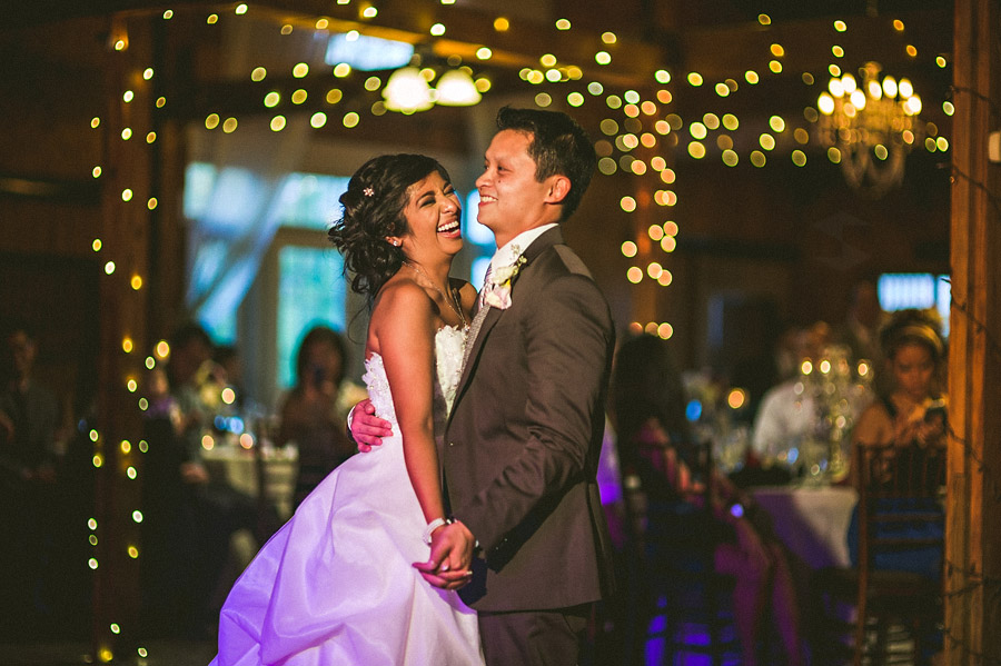 bride and groom first dance