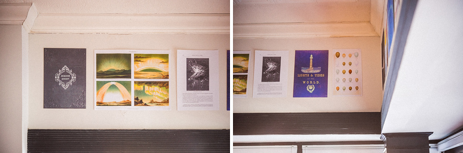 closeup of posters