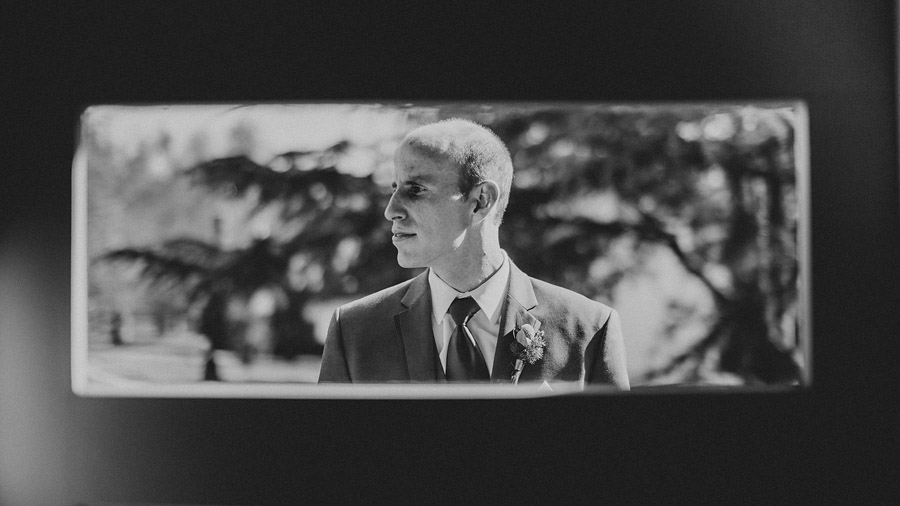 creative groom portrait