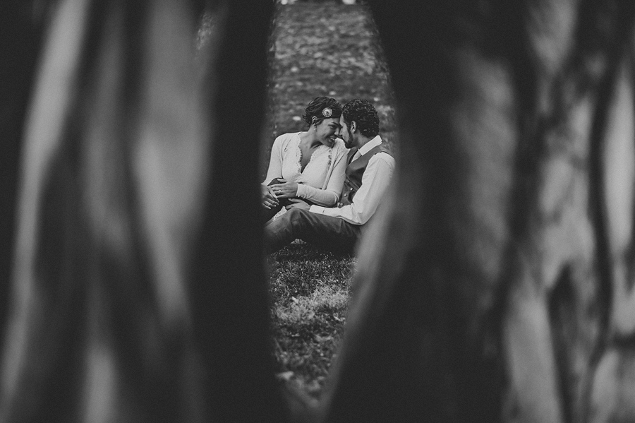 creative wedding day portrait