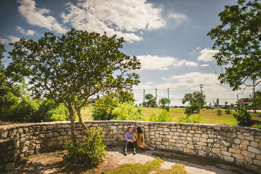 couple sitting in a park together