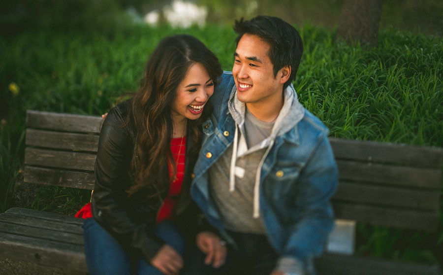 laughing couple in love