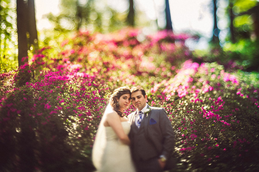 bride and groom portraits with freelensing