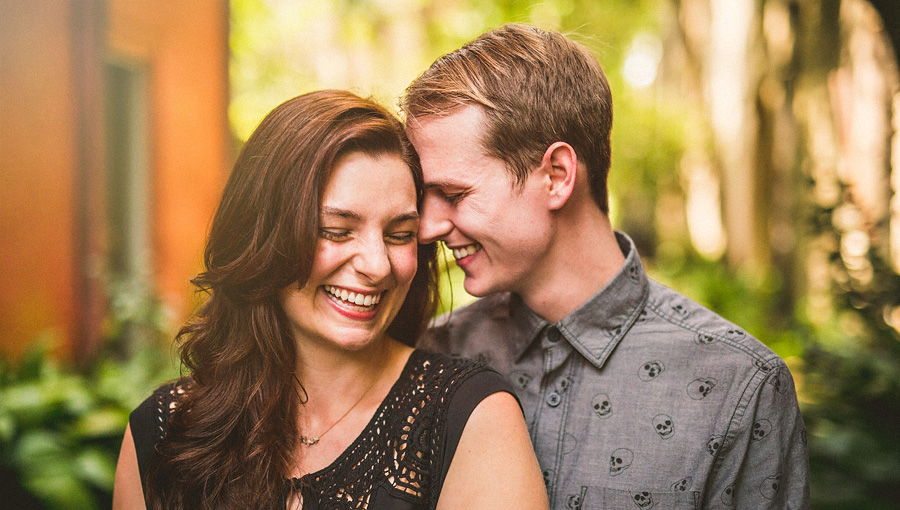 couple laughing together in charleston south carolina
