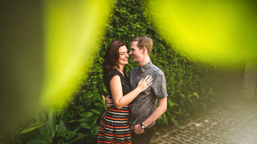 couple laughing together