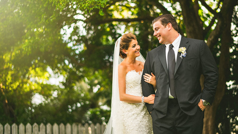 bride and groom together in really cool light