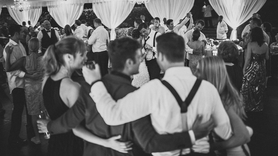 reception with everyone dancing