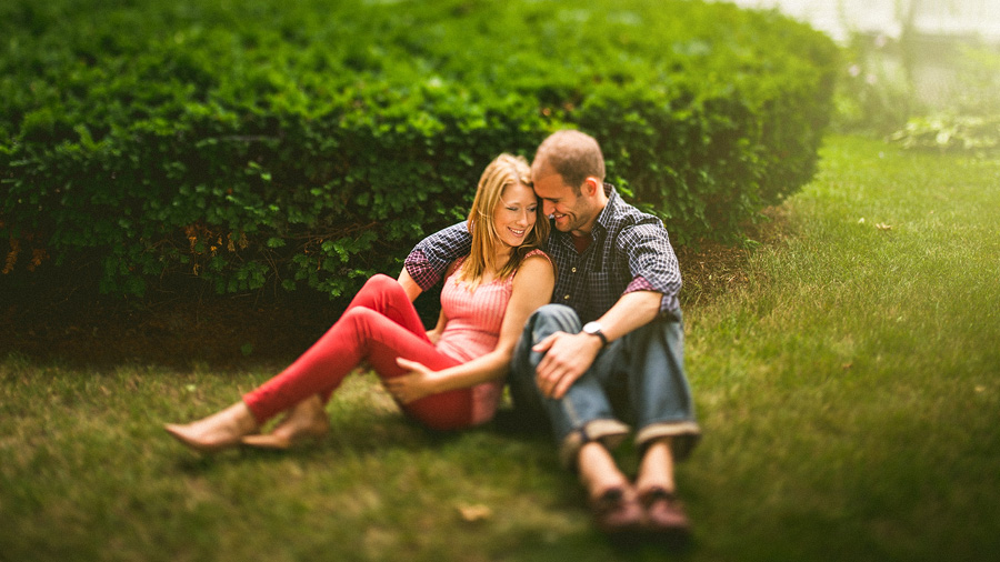 couple in love during engagement photos
