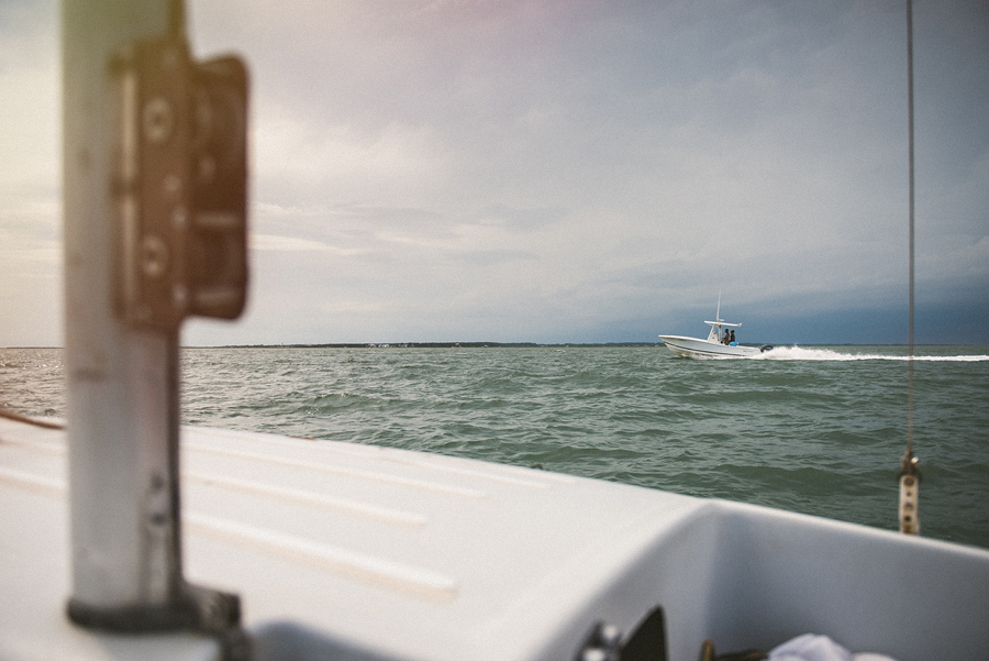 sailing on the water