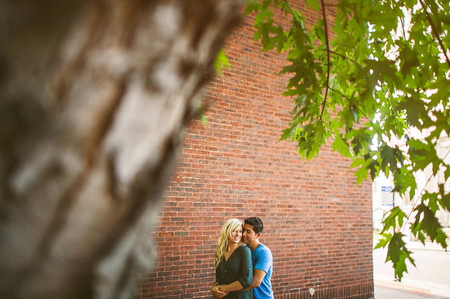 engagement session in chicago neighborhood