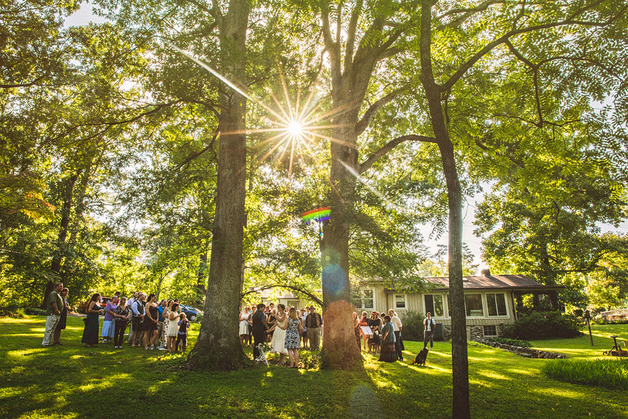 backyard wedding day in virginia