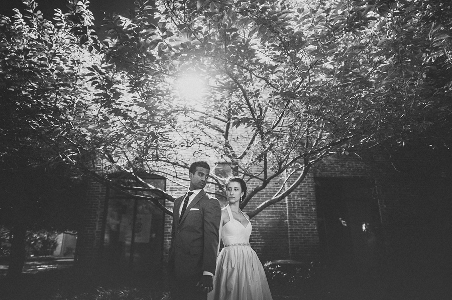 night time wedding portraits