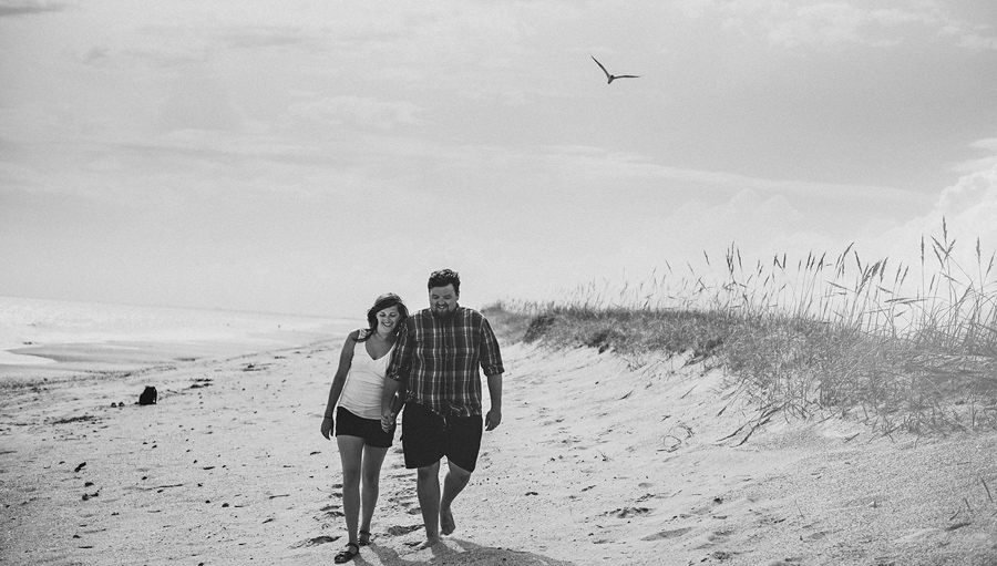 couple walking along the beach