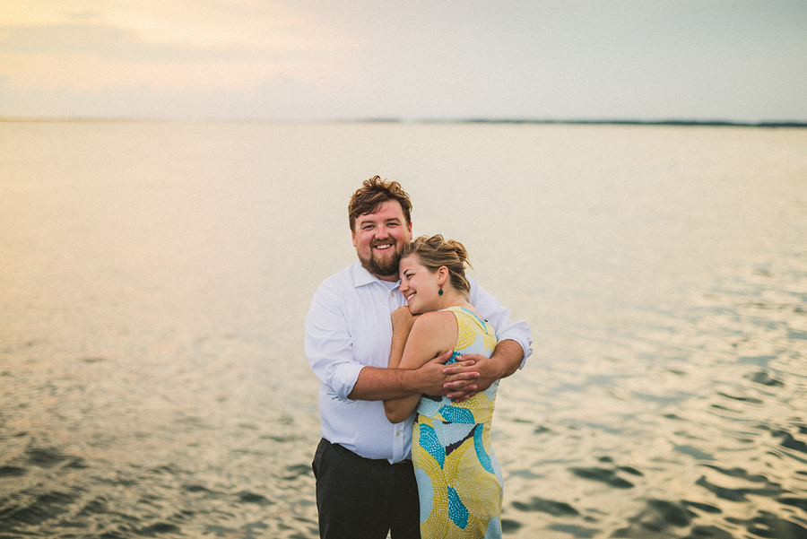 rob and laura on their dock