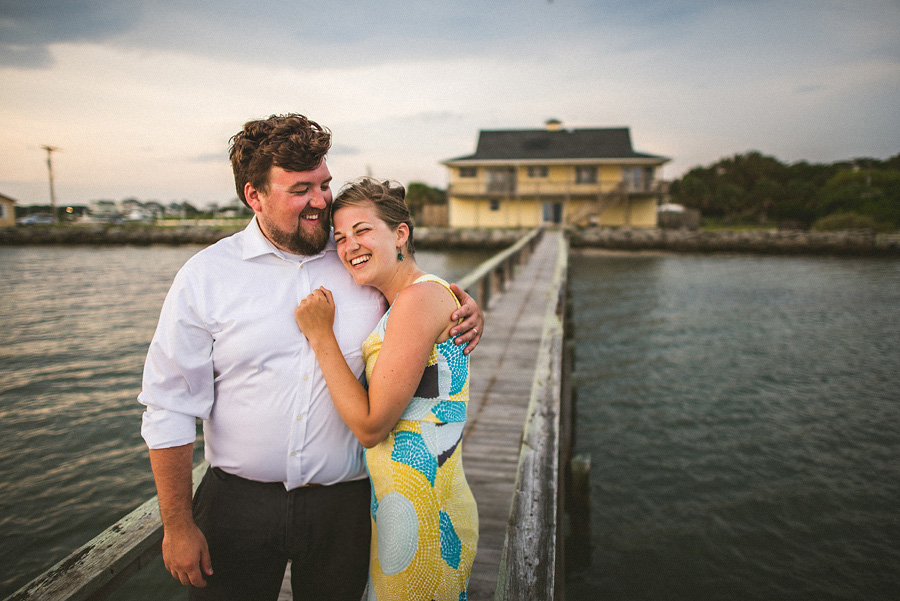 on a dock in harkers island