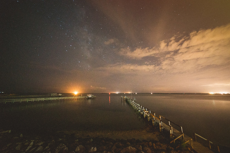 harkers island at night