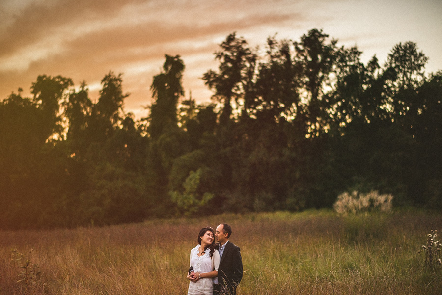 loving couple in a field