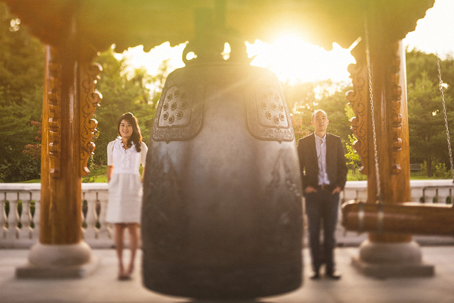 korean bell engagement photo
