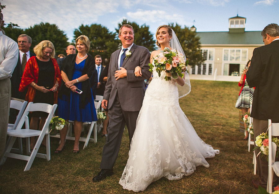 bride walking down ceremony