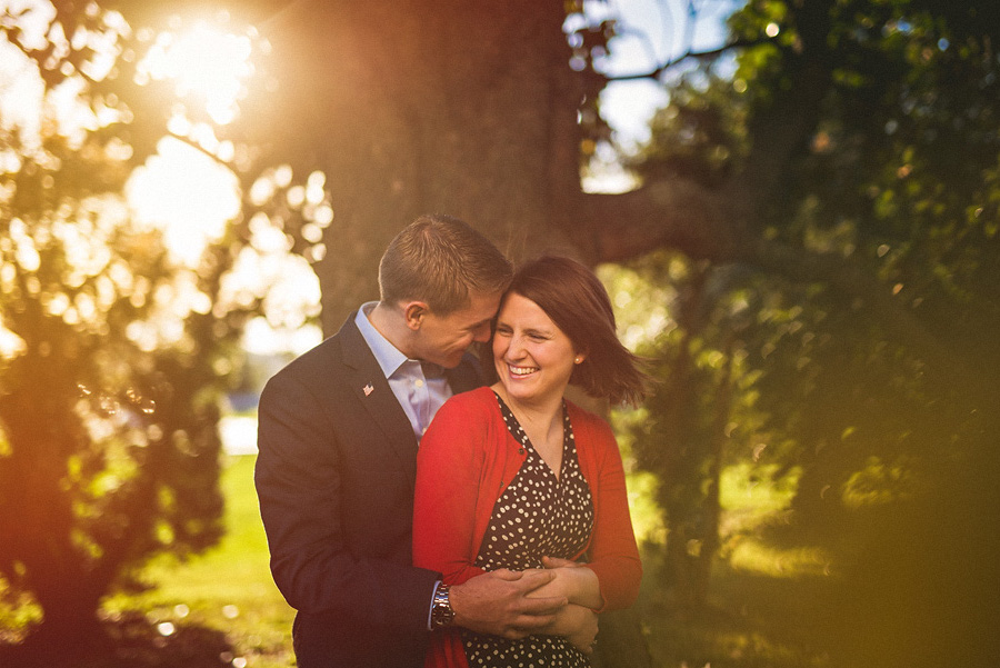 couple laughing together