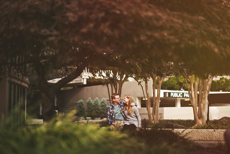 couple candid on the street laughing