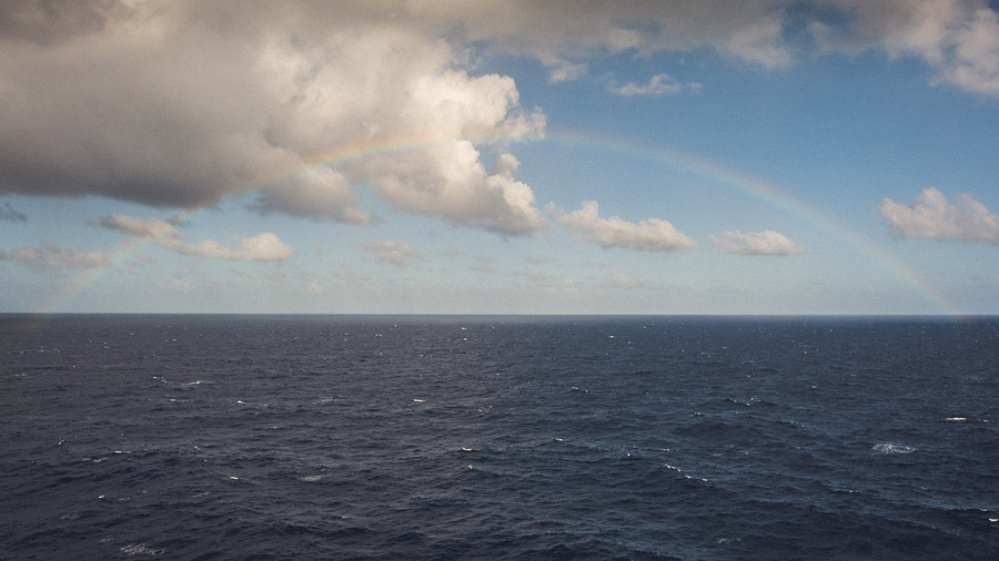 rainbow in ocean
