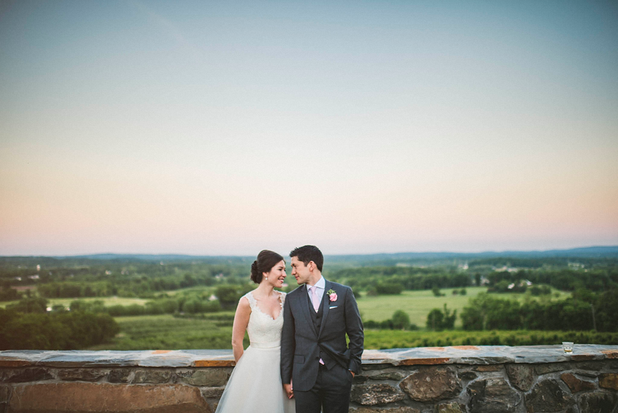 bride and groom in love at bluemont vineyard