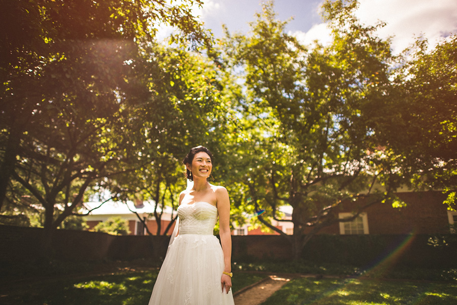 portrait of a bride on her wedding day