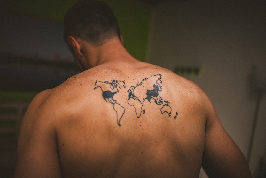 grooms tattoo of the world