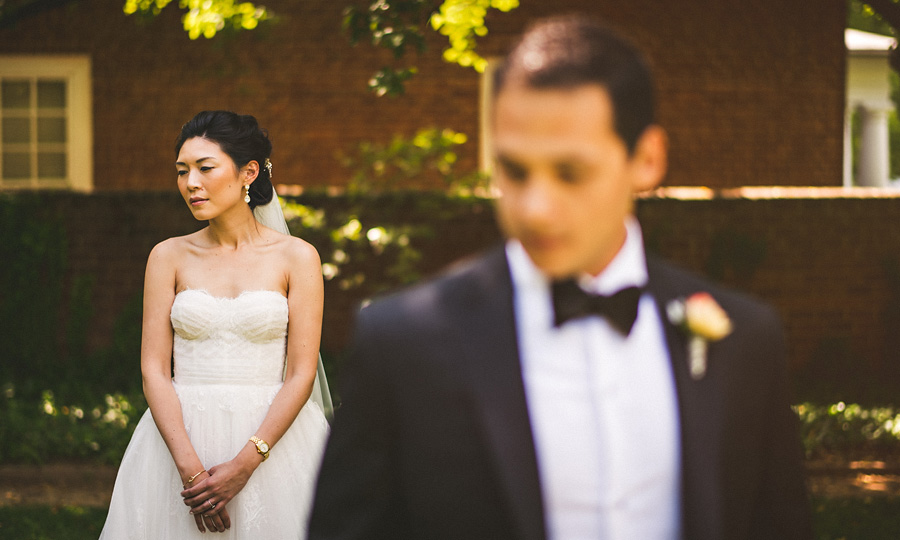 bride and groom on their wedding day at pippin hill